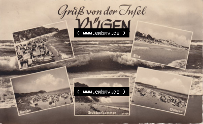 Ansichtskarte bzw. Postkarte aus DDR-Zeiten, Bezirk Rostock, Kreis Rügen, Grüße der Insel Rügen der DDR Sammlung