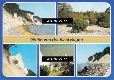 Ansichtskarte bzw. Postkarte aus DDR-Zeiten, Bezirk Rostock, Kreis Rügen, Grüße der Insel Rügen der DDR Sammlung