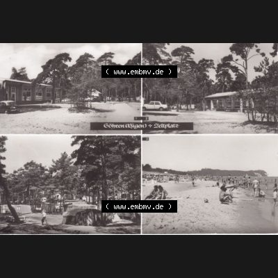 Ansichtskarte DDR Bezirk Rostock, Kreis Rügen, Ostseebad Göhren: 1985, Kaufhalle, Gasthaus Zur Düne, Strand am Zeltplatz. Ansichtskarte bzw.... Sammlung