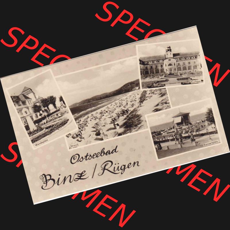 Alte Ansichtskarte DDR Bezirk Rostock, Kreis Rügen, Ostseebad Binz, DDR VEB Reichenbach Ostseebad Binz - Rügen. Ansichtskarte bzw. Postkarte in s/w - schwarzweiß... Sammlung