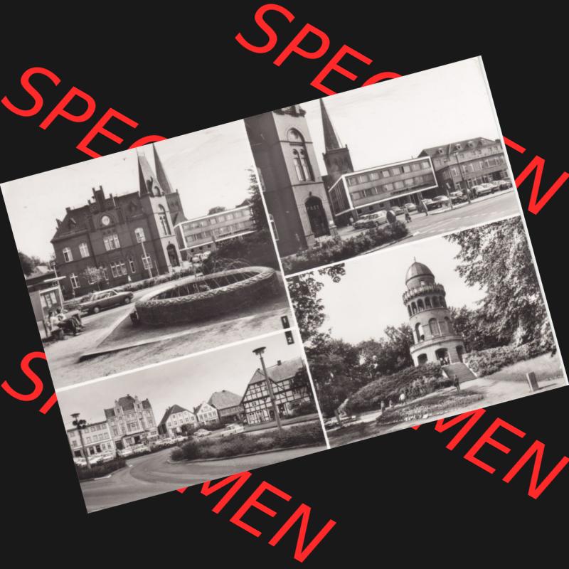 Ansichtskarte DDR Bezirk Rostock, Kreis Rügen, Stadt Bergen auf Rügen 1983, Karl-Marx-Platz, Rugardturm, Ernst-Moritz-Arndt-Turm. Ansichtskarte bzw.... Sammlung