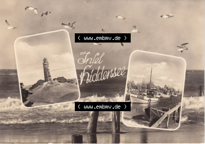 s/w - schwarzweiß Ansichtskarte bzw. Postkarte aus DDR-Zeiten, Insel Hiddensee im Norden der DDR Sammlung