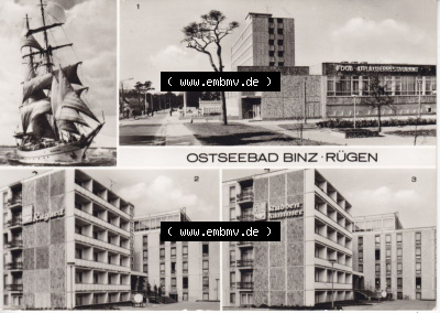 Ansichtskarte bzw. Postkarte in s/w - schwarzweiß aus DDR-Zeiten, Bezirk Rostock, Kreis Rügen Ostseebad Binz, eine Binzer DDR-Sammlung Sammlung