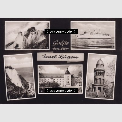 Ansichtskarte DDR Bezirk Rostock, Kreis Rügen, Insel Rügen allgemein, Grüße von der Insel Rügen, Wissower-Klinken, Stubbenkammer, Seemannsheim... Sammlung