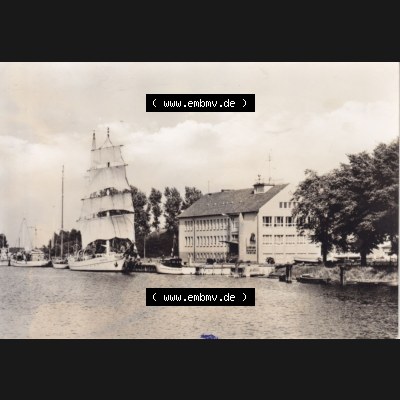 Ansichtskarte DDR Bezirk Rostock, Kreis Greifswald unsortiert Wieck Segelschulschiff Wilhelm Pieck. Ansichtskarte bzw. Postkarte in schwarzweiß - s/w aus DDR-Zeiten der Deutschen... Sammlung