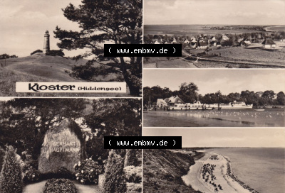 s/w - schwarzweiß Ansichtskarte bzw. Postkarte aus DDR-Zeiten, Insel Hiddensee im Norden der DDR Sammlung
