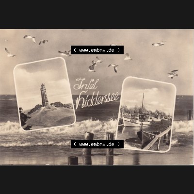 Ansichtskarte DDR Bezirk Rostock, Kreis Rügen, Insel Hiddensee, DDR, Insel Hiddensee. s/w - schwarzweiß Ansichtskarte bzw. Postkarte aus DDR-Zeiten... Sammlung