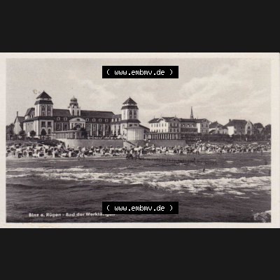 Alte Ansichtskarte DDR Bezirk Rostock, Kreis Rügen, Ostseebad Binz, Binz auf Rügen - Bad der Werktätigen Hans C. Schmiedlcke Kunstverlag Markkleeberg-Leipzig Zc... Sammlung