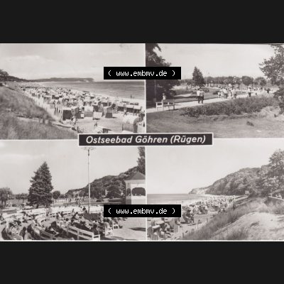 Ansichtskarte DDR Bezirk Rostock, Kreis Rügen, Ostseebad Göhren: DDR, Oastseebad Göhren - Rügen Strand-Kuranlagen. Ansichtskarte bzw. Postkarte... Sammlung