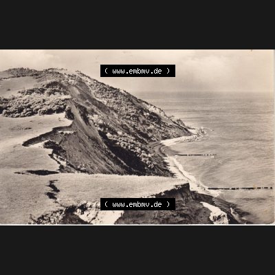 Ansichtskarte DDR Bezirk Rostock, Kreis Rügen, Insel und Gemeinde Hiddensee 1965, Kloster Hiddensee, Steilküste, Stempel Kloster Hiddensee. Ansichtskarte... Sammlung