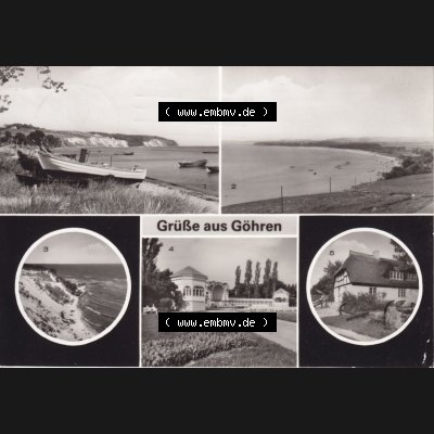 Ansichtskarte DDR Bezirk Rostock, Kreis Rügen, Ostseebad Göhren: 1984, Südstrand, Blick zum Südstrand, Steilküste, Musikpavillon,... Sammlung