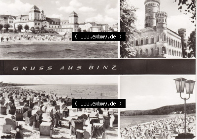 Ansichtskarte bzw. Postkarte in s/w - schwarzweiß aus DDR-Zeiten, Bezirk Rostock, Kreis Rügen Ostseebad Binz, eine Binzer DDR-Sammlung Sammlung