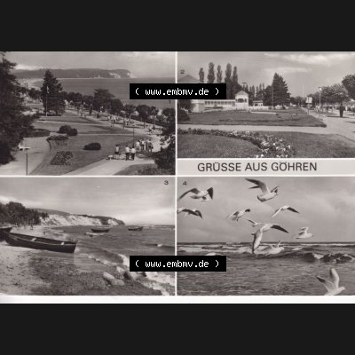 Ansichtskarte DDR Bezirk Rostock, Kreis Rügen, Ostseebad Göhren: 1989, Ostseebad Göhren, Promenade, Südstrand, Möven. Ansichtskarte... Sammlung