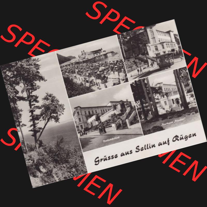 Ansichtskarte DDR Bezirk Rostock, Kreis Rügen, Ostseebad Sellin: Grüsse aus Sellin auf Rügen. Ansichtskarte bzw. Postkarte aus DDR-Zeiten der Deutschen Demokratischen... Sammlung