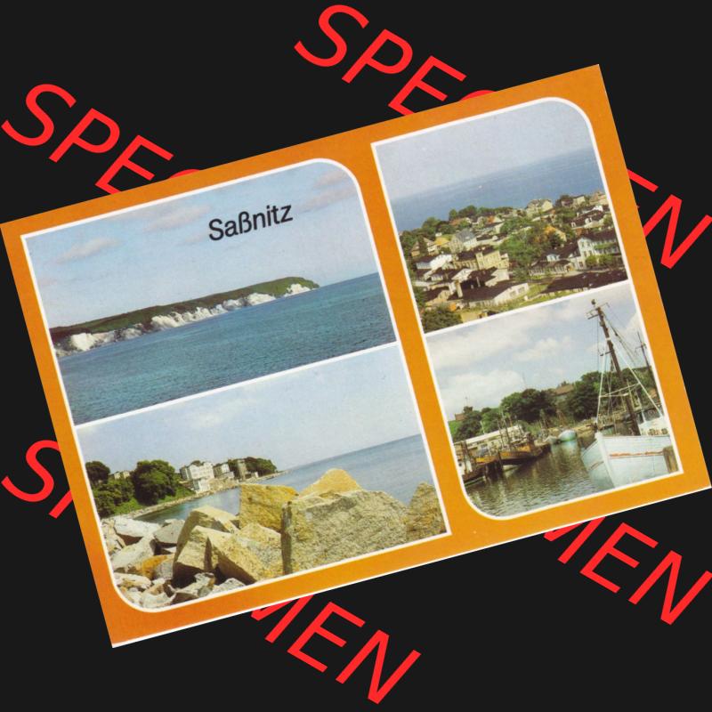 Ansichtskarte DDR Bezirk Rostock, Kreis Rügen, Stadt Sassnitz Postkarte in Farbe Stubbenkammer Wissower Klinken, Alt-Saßnitz, Hafen. Ansichtskarte bzw.... Sammlung