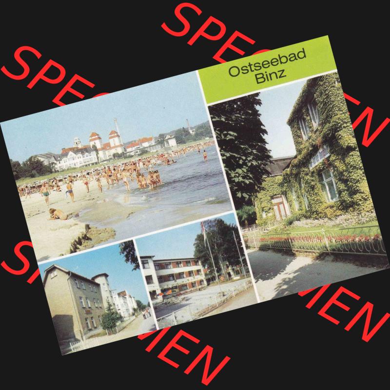 Ansichtskarte DDR Bezirk Rostock, Kreis Rügen, Ostseebad Binz, in Farbe - Color DDR, Binz auf Rügen, Strand Kurhaus, FDGB-Erholungsheim. Ansichtskarte... Sammlung