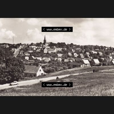 Ansichtskarte DDR Bezirk Rostock, Kreis Rügen, Stadt Bergen auf Rügen Stadtansicht. Ansichtskarte bzw. Postkarte aus DDR-Zeiten der Deutschen Demokratischen Republik... Sammlung