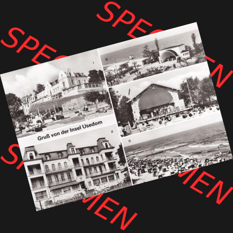 Ansichtskarten DDR Bezirk Rostock, Kreis Wolgast, Insel Usedom, AK mit Gruß von der Insel Usedom. Ansichtskarte bzw. Postkarte aus DDR-Zeiten der Deutschen Demokratischen... Sammlung