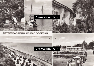 Ansichtskarte bzw. Postkarte in s/w - schwarzweiß aus DDR-Zeiten, Bezirk Rostock, Kreis Bad Doberan, Ostseebad Rerik der DDR Sammlung