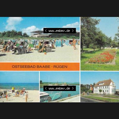Ansichtskarte DDR Bezirk Rostock, Kreis Rügen, Insel Rügen allgemein, in Farbe - Color DDR, Ostseebad Baabe. Ansichtskarte bzw. Postkarte in Farbe aus DDR-Zeiten... Sammlung