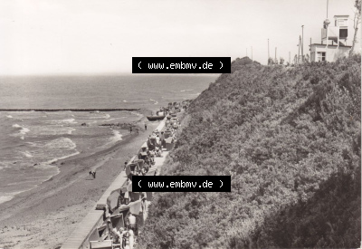 Ansichtskarte bzw. Postkarte in s/w aus DDR-Zeiten, DDR Bezirk Rostock, Kreis Bad Doberan, Ostseebad Nienhagen der DDR Sammlung