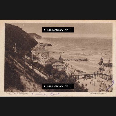 Ansichtskarte DDR Bezirk Rostock, Kreis Rügen, Ostseebad Sellin Postkarte in s/w schwarzweiß Ostseebad Sellin um 1924. Ansichtskarte bzw. Postkarte in s/w -... Sammlung