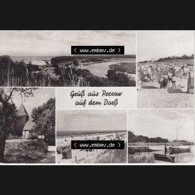 Ansichtskarte DDR Bezirk Rostock, Kreis Ribnitz-Damgarten Ostseebad Prerow Bildpostkarte in s/w - schwarzweiß Gruss vom Ostsseebad Prerow auf dem Darß. Ansichtskarte bzw.... Sammlung