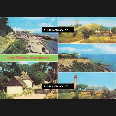 Ansichtskarte DDR Bezirk Rostock, Kreis Rügen - Kap Arkona 1980, gelaufen in der DDR Motiv Insel Rügen - Kap Arkona. Ansichtskarte bzw. Postkarte in Farbe aus DDR-Zeiten... Sammlung