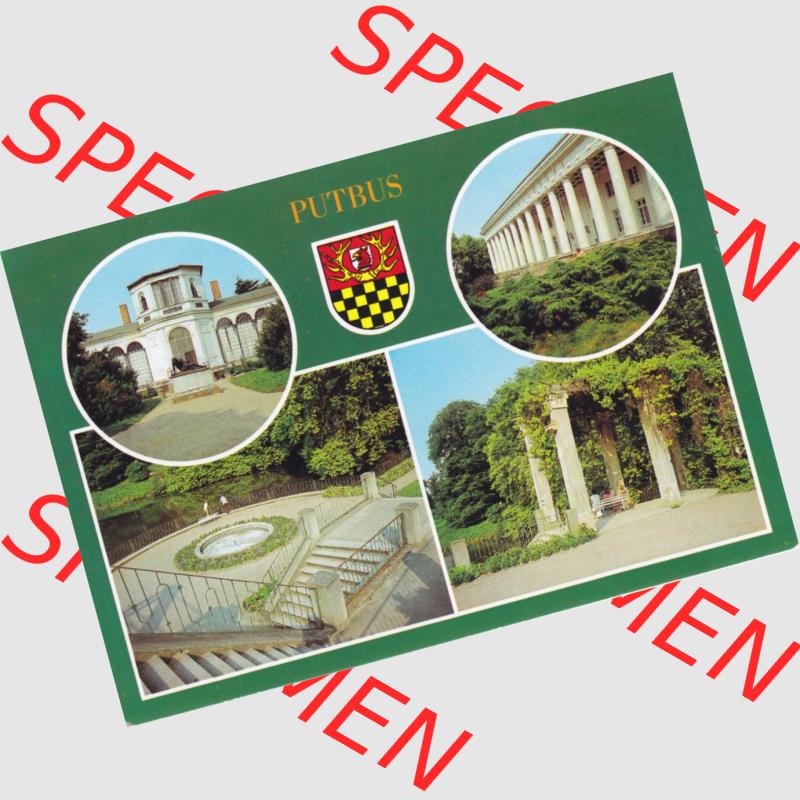 Ansichtskarte DDR Bezirk Rostock, Kreis Rügen, Stadt Putbus in Farbe Orangerie im Park, Lauterbach, Neue Terrasse im Park, Pergola im Park. Ansichtskarte bzw.... Sammlung