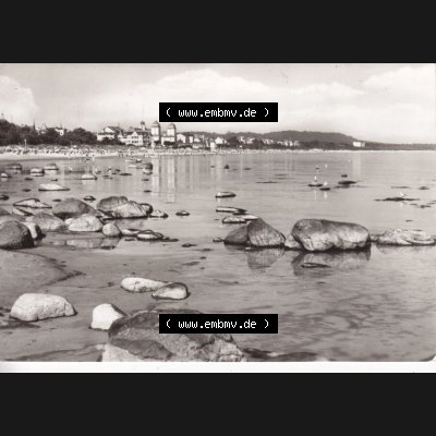 Alte Ansichtskarte DDR Bezirk Rostock, Kreis Rügen, Ostseebad Binz, Ostseebad Binz (Rügen), Südöstliche Bucht. Ansichtskarte bzw. Postkarte... Sammlung