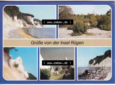 Ansichtskarte bzw. Postkarte in Farbe aus DDR-Zeiten, Bezirk Rostock, Insel Rügen allgemein der DDR Sammlung
