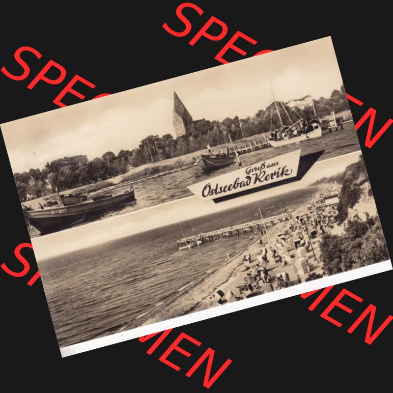 Ansichtskarte DDR Bezirk Rostock, Kreis Bad Doberan, Ostseebad, Stadt Rerik in s/w / schwarzweiß 195x, Gruß aus Ostseebad Rerik. Ansichtskarte bzw.... Sammlung