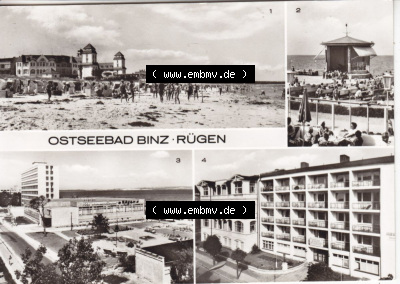Ansichtskarte bzw. Postkarte in s/w - schwarzweiß aus DDR-Zeiten, Bezirk Rostock, Kreis Rügen Ostseebad Binz, eine Binzer DDR-Sammlung Sammlung
