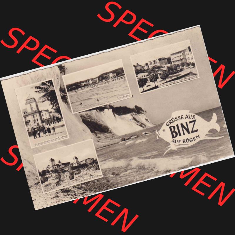 Alte Ansichtskarte DDR Bezirk Rostock, Kreis Rügen, Ostseebad Binz, Grüsse aus Binz auf Rügen, DDR Verbraucherpreis 0,15 DM. Ansichtskarte bzw.... Sammlung