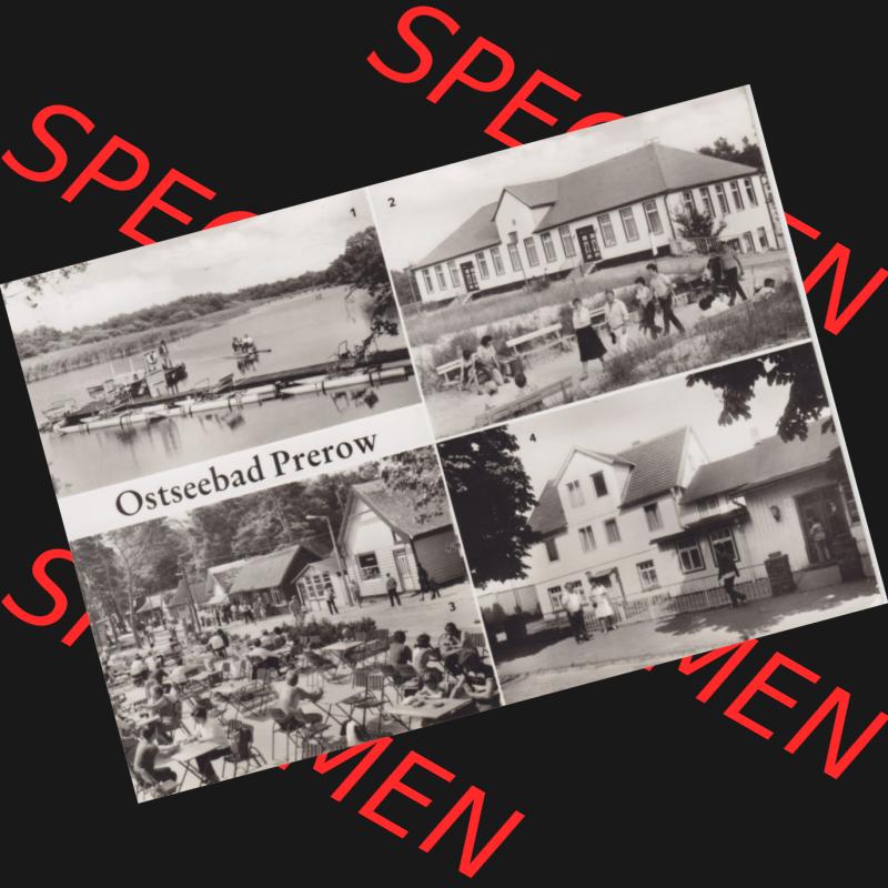 Ansichtskarte DDR Bezirk Rostock, Kreis Ribnitz-Damgarten Ostseebad Prerow Bildpostkarte in s/w - schwarzweiß Prerowerstrom, Strandweg, Kaffeegarten. Ansichtskarte bzw.... Sammlung