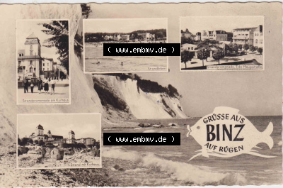 Ansichtskarte bzw. Postkarte in s/w - schwarzweiß aus DDR-Zeiten, Bezirk Rostock, Kreis Rügen Ostseebad Binz, eine Binzer DDR-Sammlung Sammlung