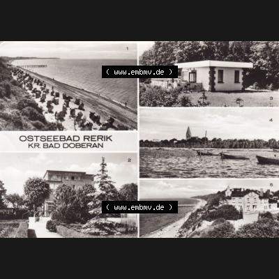 Ansichtskarte DDR Bezirk Rostock, Kreis Bad Doberan, Ostseebad, Stadt Rerik in s/w / schwarzweiß 1961, Strand, Kurhaus, Wochenendhäuser, Am... Sammlung
