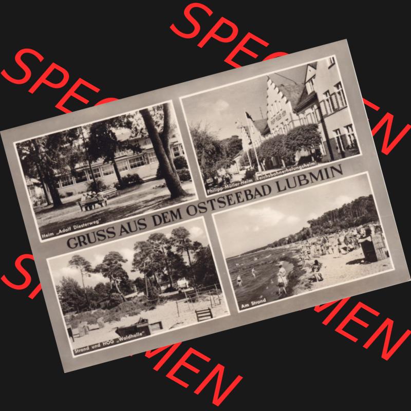 Ansichtskarte DDR Bezirk Rostock, Kreis Greifswald, Ostseebad Lubmin in s/w - schwarzweiß Gruss aus dem Ostseebad Lubmin. Ansichtskarte bzw. Postkarte in s/w aus... Sammlung