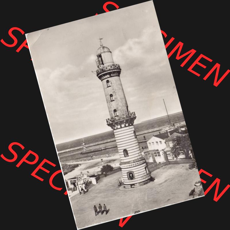 Ansichtskarte DDR Bezirk Rostock, Stadtkreis Rostock, Hansestadt Rostock, Ortsteil Seebad Warnemünde Postkarte in s/w / schwarzweiß Rostock-Warnemünde-Leuchtturm,... Sammlung