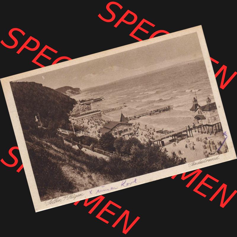 Ansichtskarte DDR Bezirk Rostock, Kreis Rügen, Ostseebad Sellin Postkarte in s/w schwarzweiß Ostseebad Sellin um 1924. Ansichtskarte bzw. Postkarte in s/w -... Sammlung