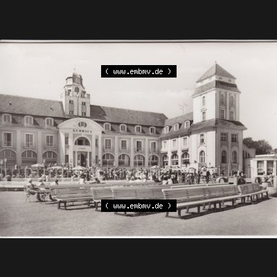 Alte Ansichtskarte DDR Bezirk Rostock, Kreis Rügen, Ostseebad Binz, Kurhaus, Binz auf Rügen I. Ansichtskarte bzw. Postkarte in s/w - schwarzweiß... Sammlung
