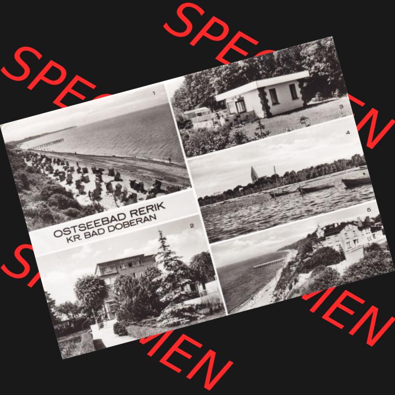 Ansichtskarte DDR Bezirk Rostock, Kreis Bad Doberan, Ostseebad, Stadt Rerik in s/w / schwarzweiß 1961, Strand, Kurhaus, Wochenendhäuser, Am... Sammlung
