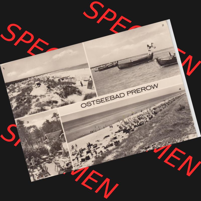 Ansichtskarte DDR Bezirk Rostock, Kreis Ribnitz-Damgarten Ostseebad Prerow Bildpostkarte in s/w - schwarzweiß 1976, Strand, Fischerboote, Strandstraße. Ansichtskarte... Sammlung