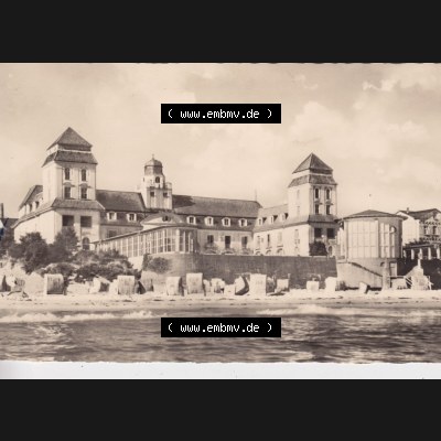 Alte Ansichtskarte DDR Bezirk Rostock, Kreis Rügen, Ostseebad Binz, Ostseebad Binz auf Rügen, Kurhaus. Ansichtskarte bzw. Postkarte in s/w - schwarzweiß... Sammlung
