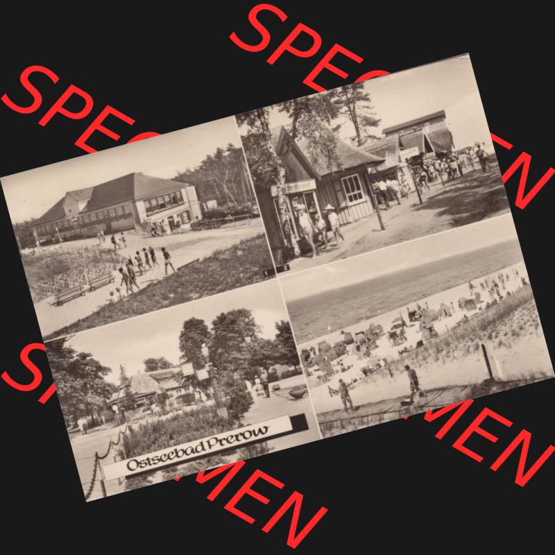 Ansichtskarte DDR Bezirk Rostock, Kreis Ribnitz-Damgarten Ostseebad Prerow Bildpostkarte in s/w - schwarzweiß HO-Gaststätte Dünenhaus, Weg zum Strand. Ansichtskarte... Sammlung