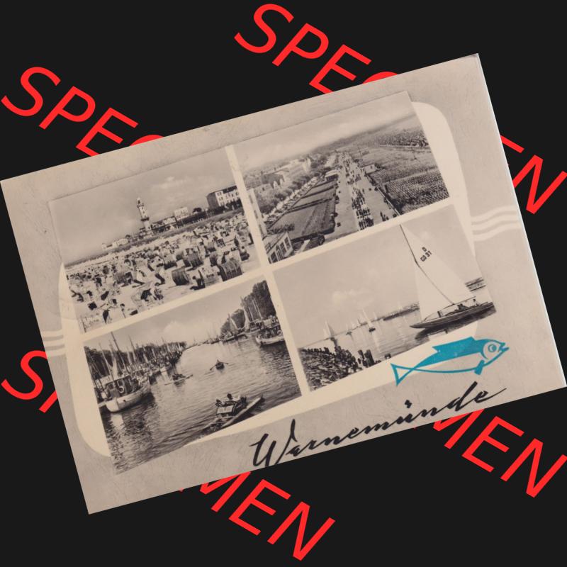 Ansichtskarte DDR Bezirk Rostock, Stadtkreis Rostock, Hansestadt Rostock, Ortsteil Seebad Warnemünde Postkarte in s/w / schwarzweiß Warnemünde Mehrbildkarte,... Sammlung