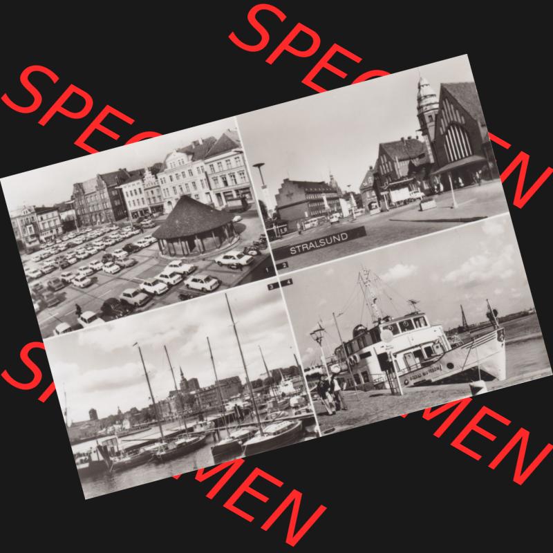 Ansichtskarte DDR Bezirk Rostock, Stralsund, Mehrbildkarte, Leninplatz, Bahnhof, Hafen, Schwimmende Gaststätte (1) Sammlung