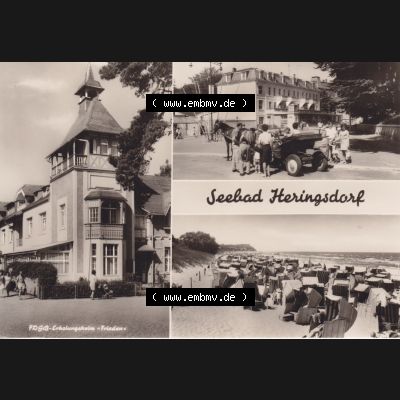 Ansichtskarte DDR Bezirk Rostock, Kreis Wolgast, Insel Usedom Seebad Heringsdorf. Ansichtskarte bzw. Postkarte aus DDR-Zeiten der Deutschen Demokratischen Republik vom DDR Bezirk... Sammlung