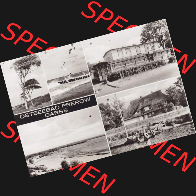 Ansichtskarte DDR Bezirk Rostock, Kreis Ribnitz-Damgarten Ostseebad Prerow Bildpostkarte in s/w - schwarzweiß Esgerow, am Strand FDGB-Erholungsheim Am Hafen. Ansichtskarte... Sammlung