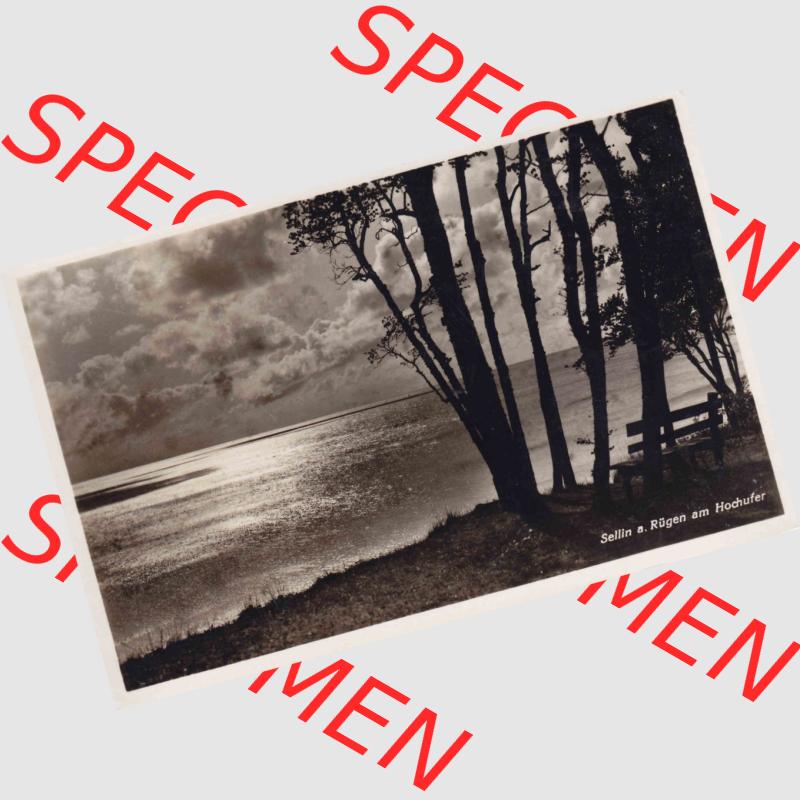 Ansichtskarte DDR Bezirk Rostock, Kreis Rügen, Ostseebad Sellin Postkarte in s/w schwarzweiß Sellin auf Rügen am Hochufer um 1930-1936. Ansichtskarte bzw.... Sammlung
